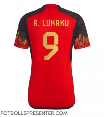 Belgien Romelu Lukaku #9 Hemma Matchtröja VM 2022 Kortärmad